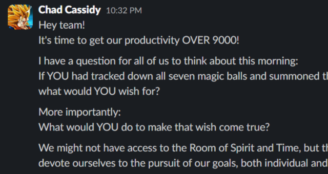 Boss’s Slack Profile Picture Goku