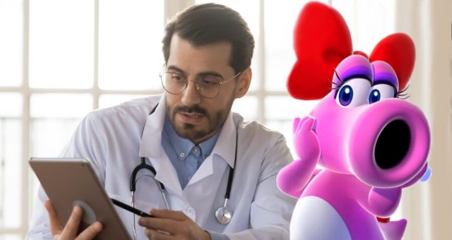 Birdo’s Doctor Tells Her That Is Absolutely Not the Hole Her Eggs Should Be Coming From