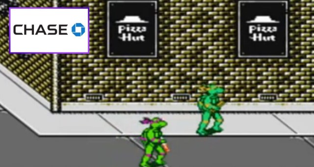 Pizza Hut From Ninja Turtles II Arcade Now a Chase Bank