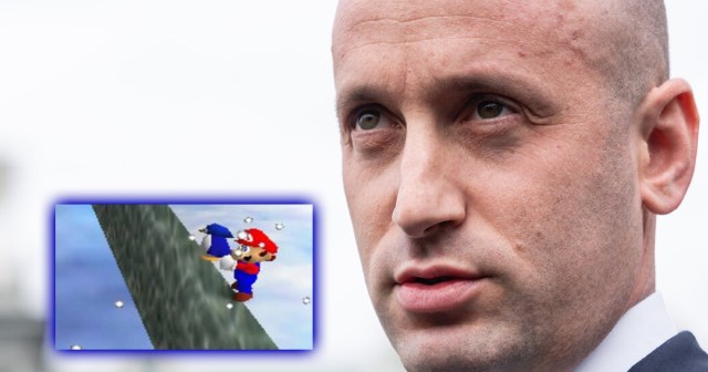 Stephen Miller Visibly Erect After Dropping Baby Penguin off Cliff in Super Mario 64